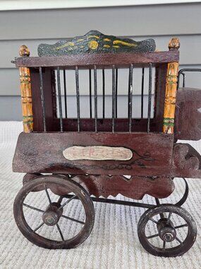 Vintage Ringling Bros. Barnum & Bailey Circus Wagon Toy Wood and Metal